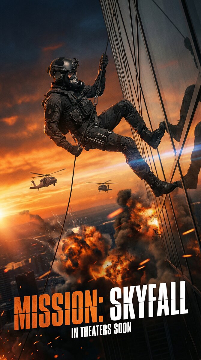 《极限坠落》电影视频海报